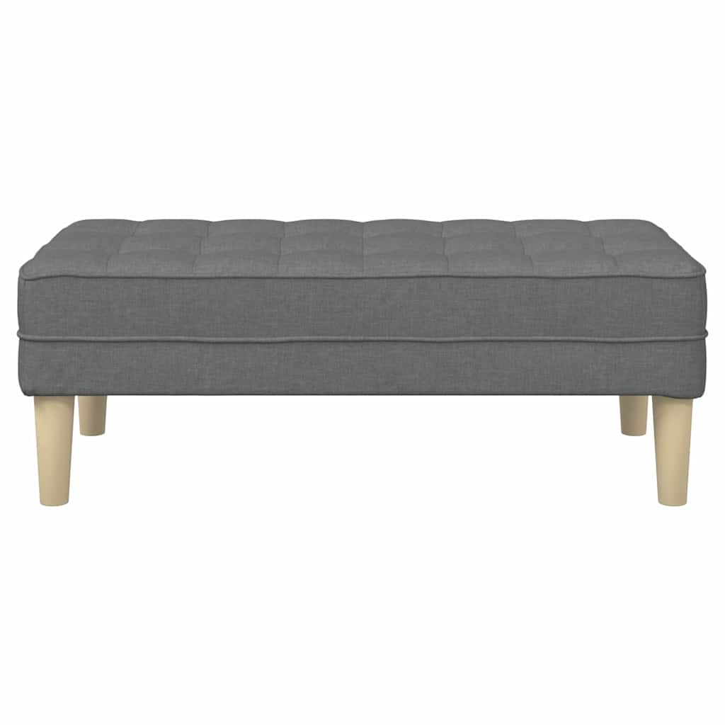 Bank mit Kissen Hellgrau 113 x 57 x 39 cm Stoff
