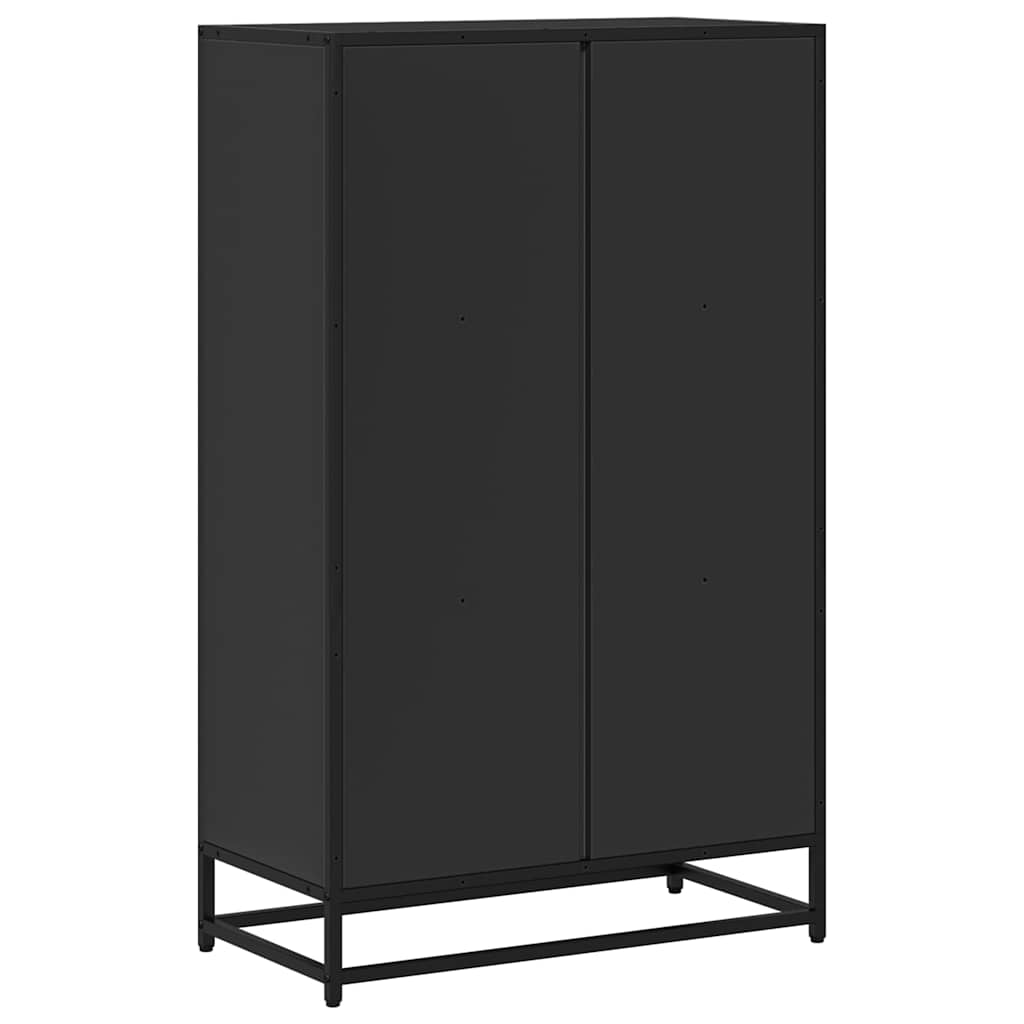 Bücherregal Schwarz 97,5x33x107,5 cm Holzwerkstoff und Metall