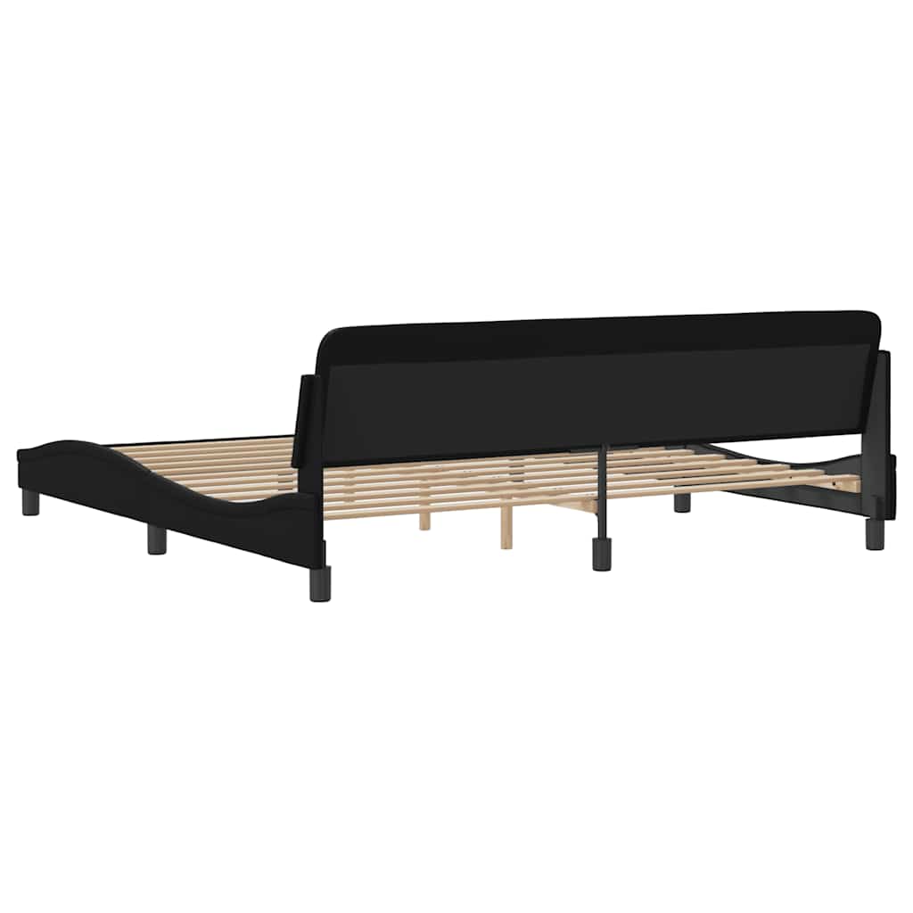 Bettgestell "Dover" Schwarz 80x200 cm Kunstleder