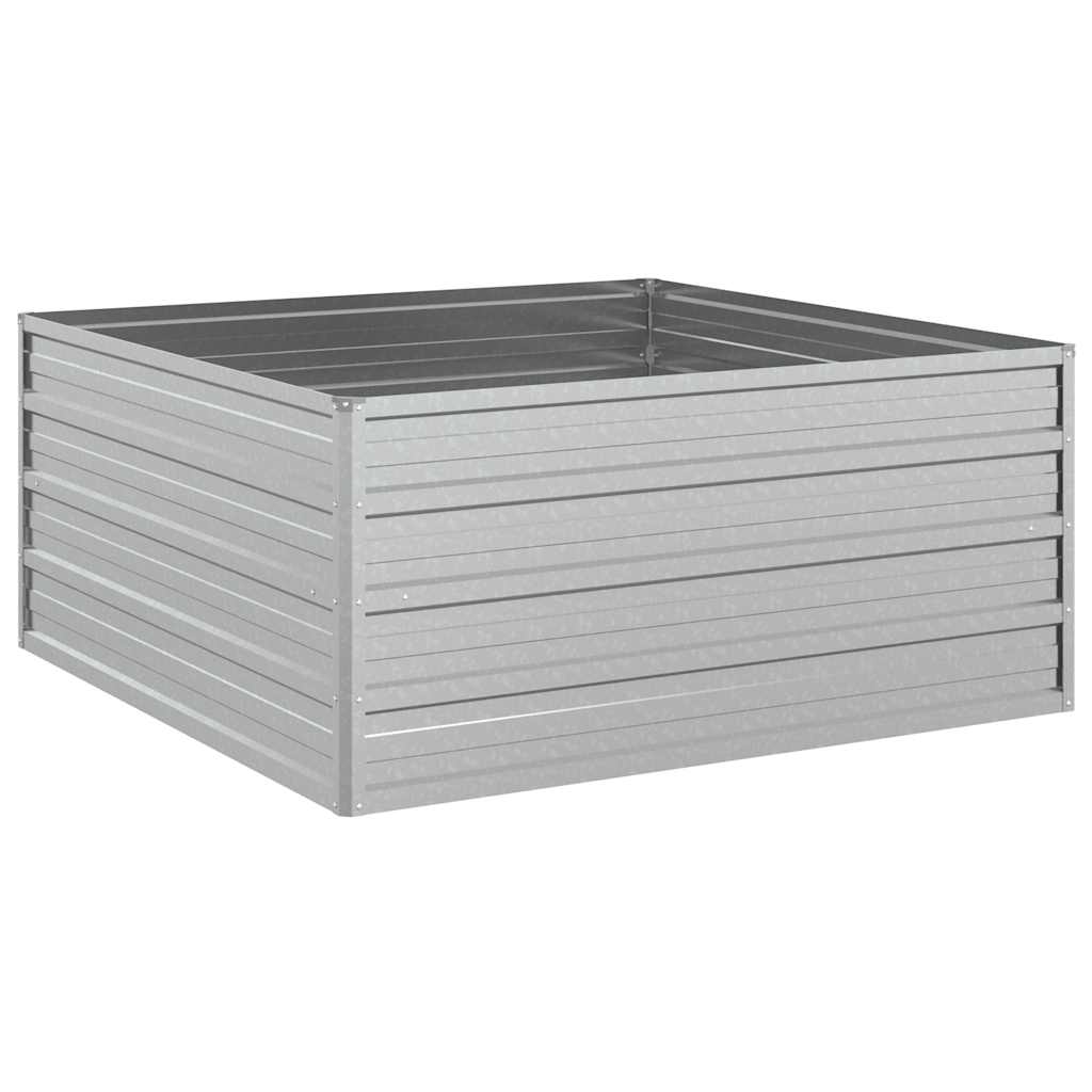 Garten-Hochbeet 160x80x77 cm Verzinkter Stahl Silbern