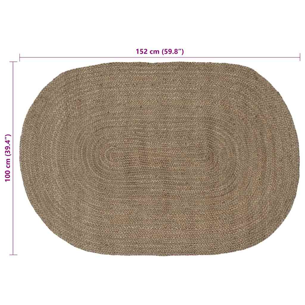 Bereichsteppiche Natur 100 x 152 cm Jute