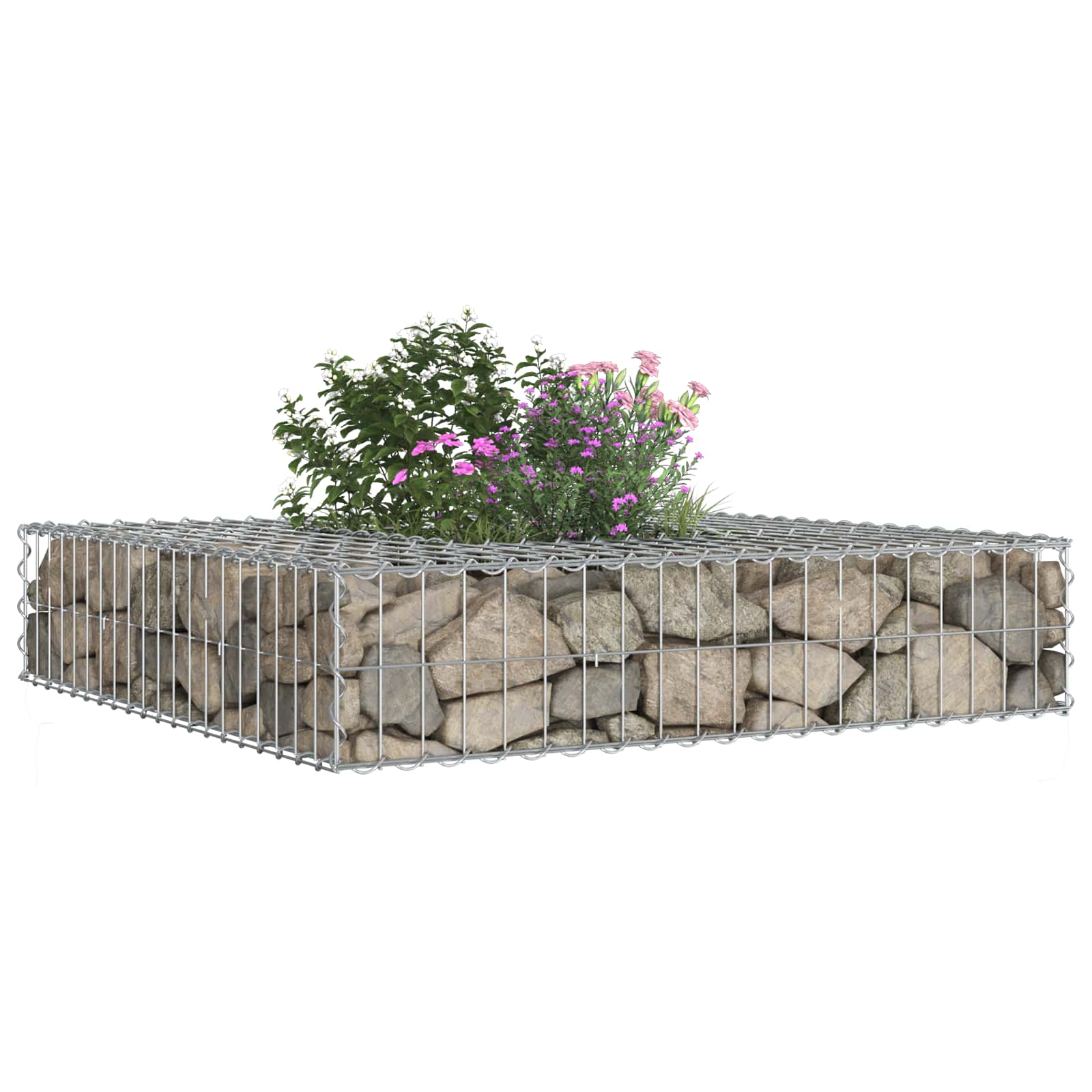 Gabionen Hochbeet Silber