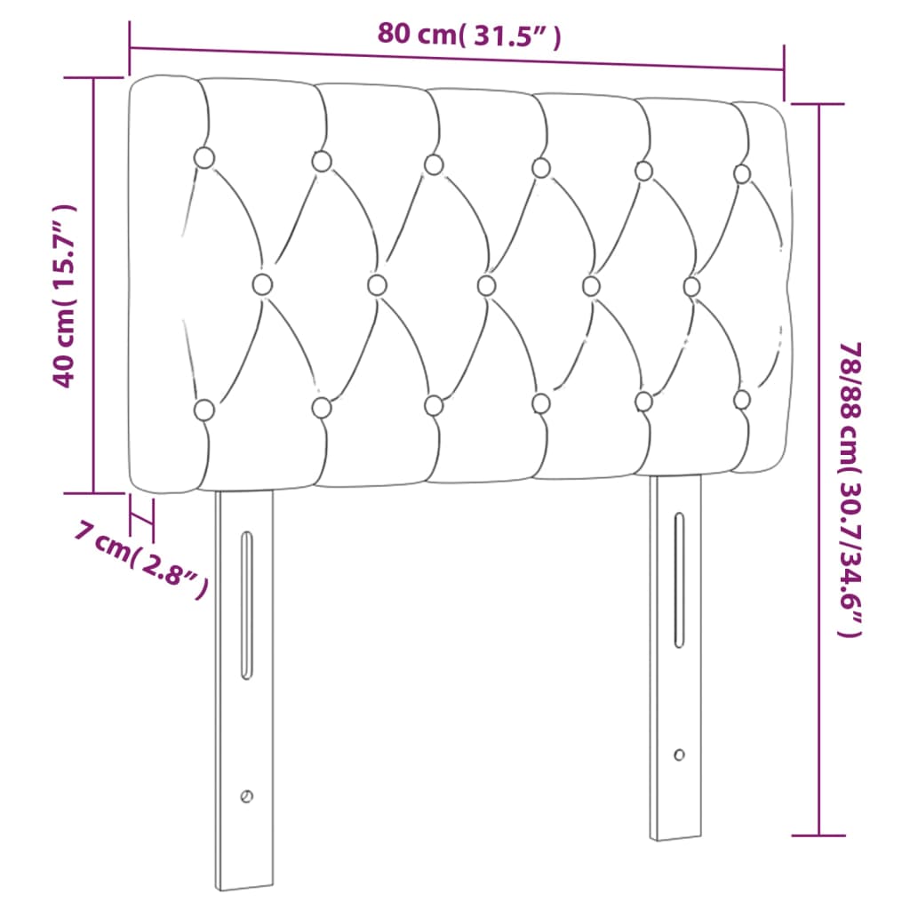 Kopfteil Hellgrau 80x7x118/128 cm Stoff