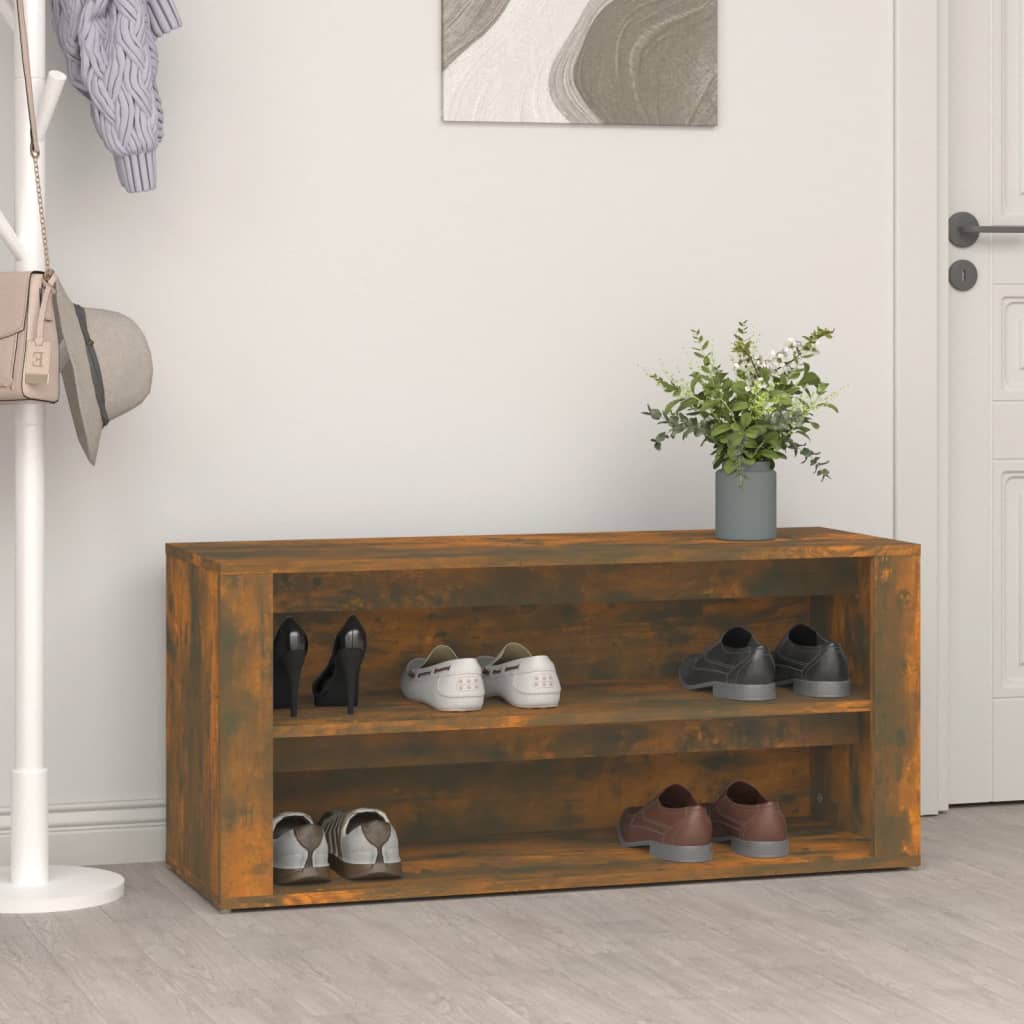Schuhregal Weiß 100x35x45 cm Holzwerkstoff