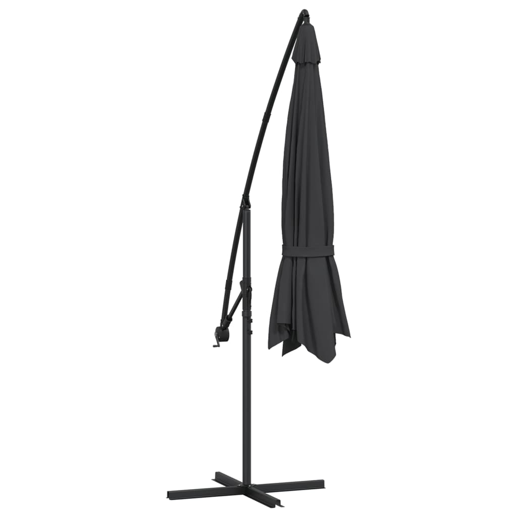 Ampelschirm mit Aluminium-Mast 350 cm Taupe