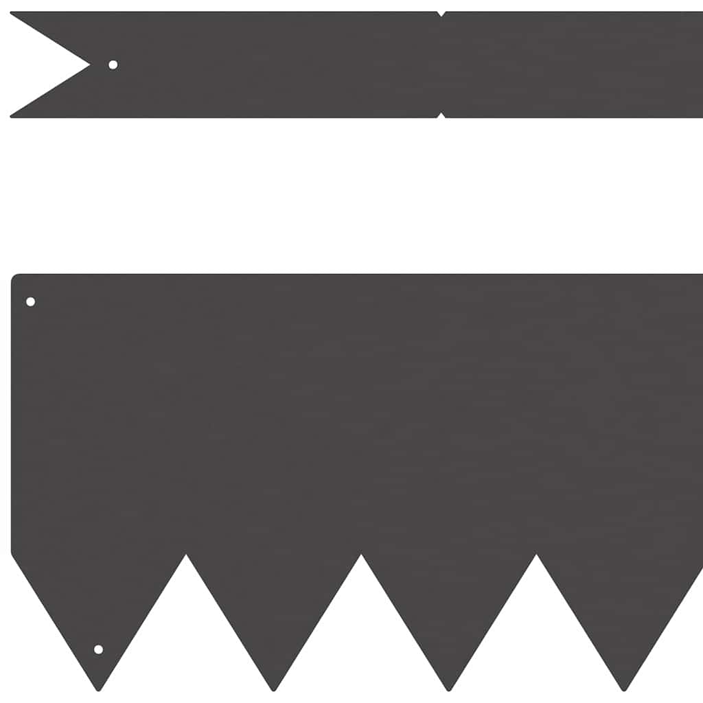 Raseneinfassung 50 pcs Schwarz 100 x 0,05 x 20 cm