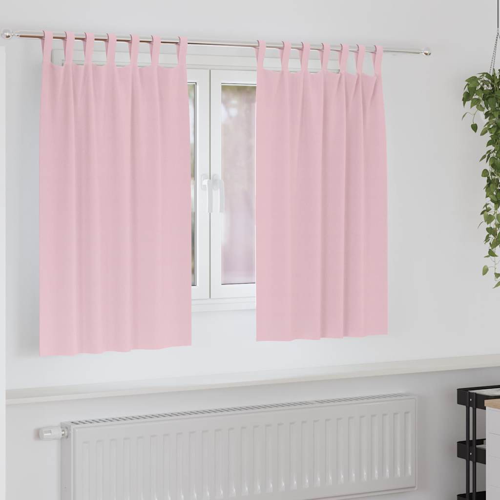 Verdunkelungs-Vorhänge mit Ringen 2 pcs Beige 140 x 140 cm