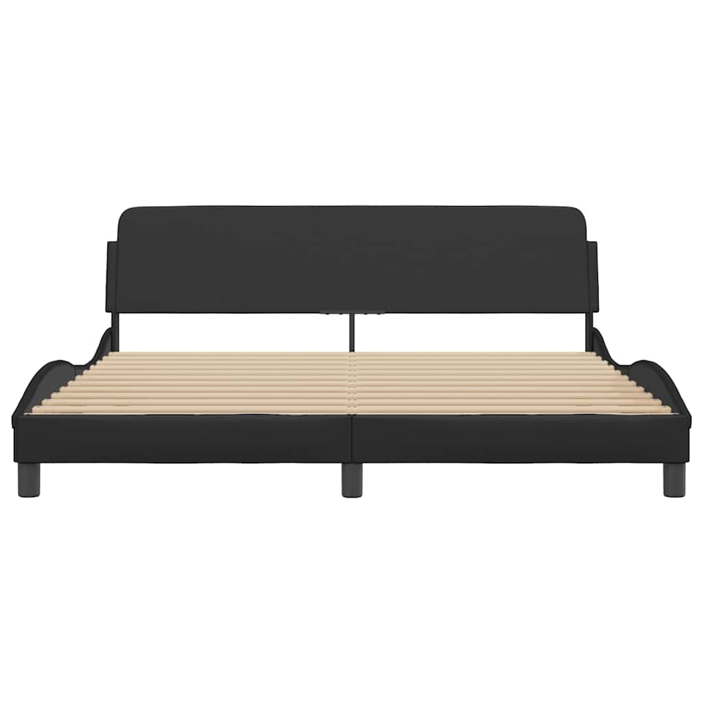 Bettgestell "Dover" Schwarz 100x190 cm Kunstleder