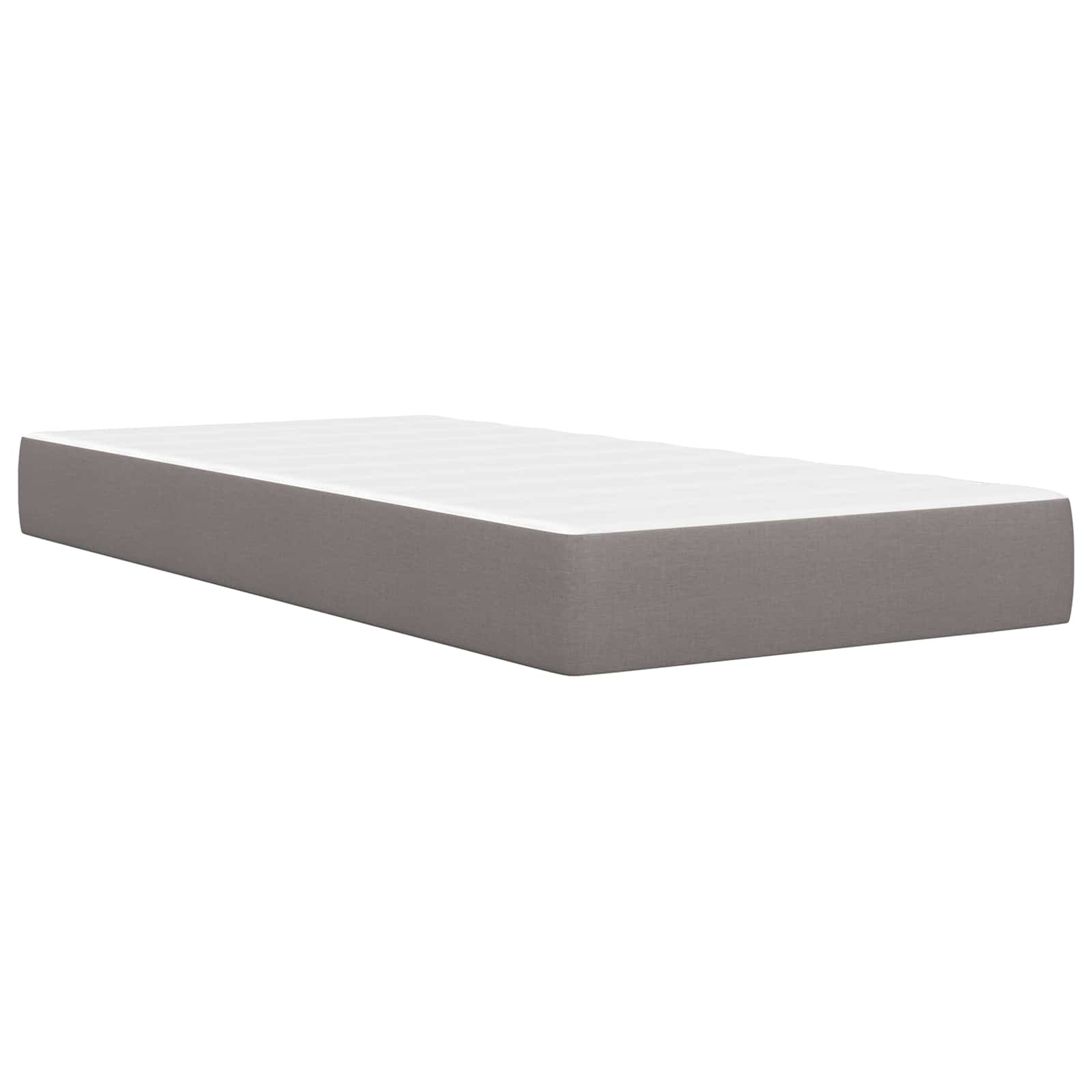 Bettgestell mit Matratze Hellgrau 80x 200 cm Polyester