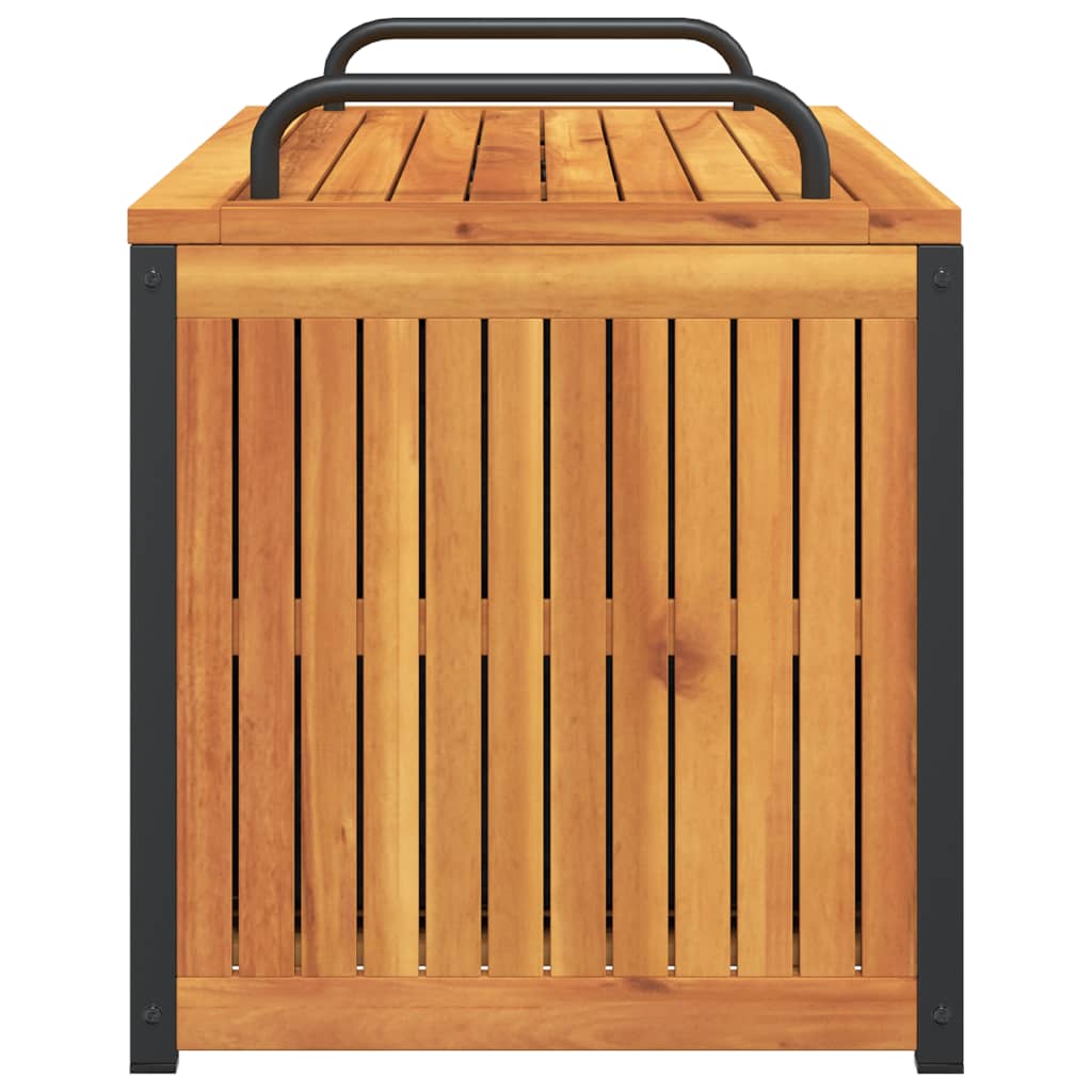 Gartenbox 45x45x45/53 cm Massivholz Akazie und Stahl