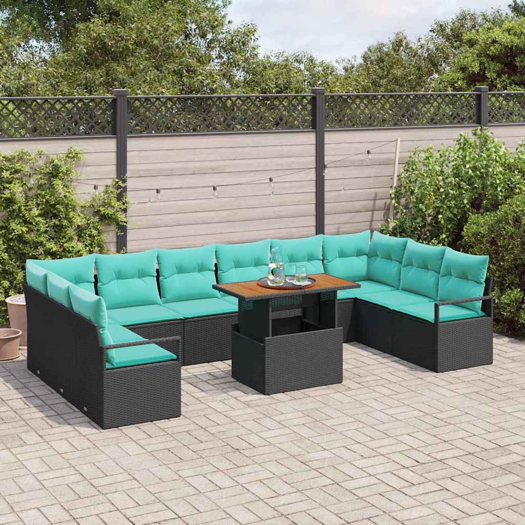 Garten Essgruppe mit Kissen 11 pcs Grau und Marineblau