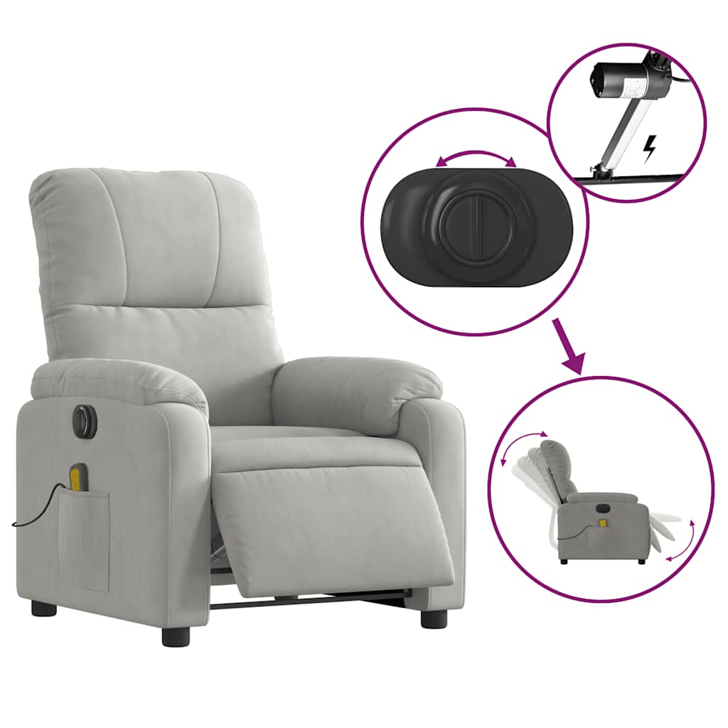 Relaxsessel Elektrisch Braun Mikrofasergewebe