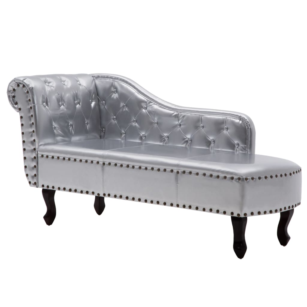 Chaiselongue Braun Wildleder-Optik