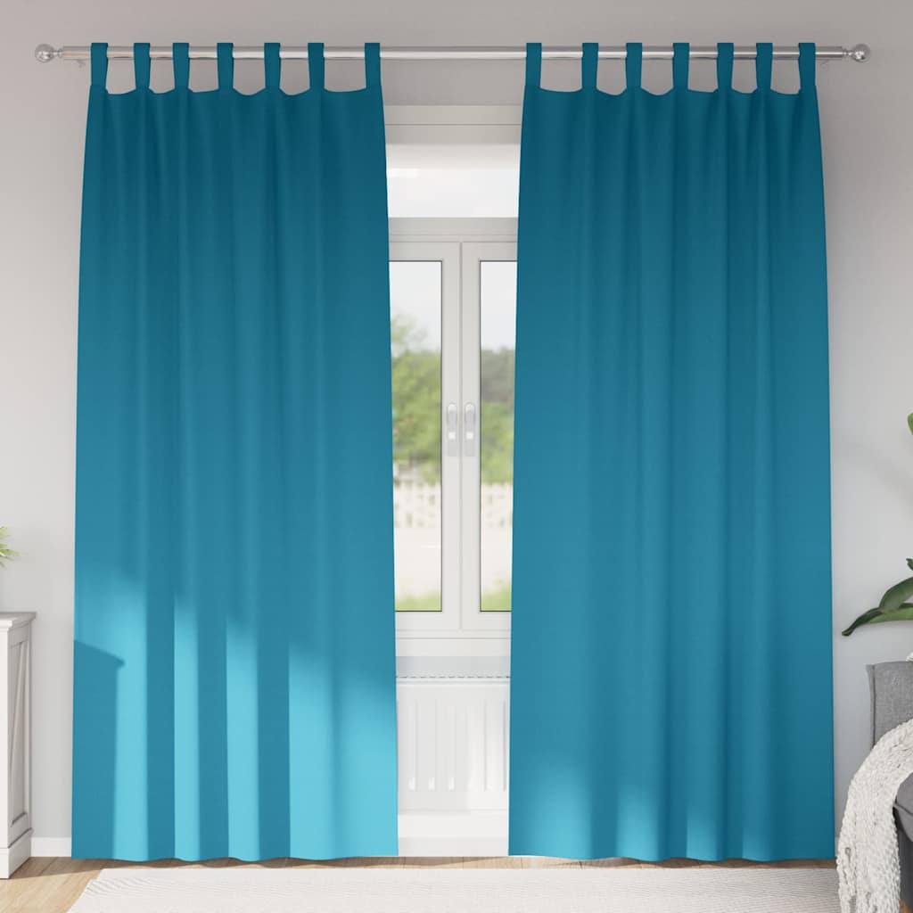 Verdunkelungs-Vorhänge mit Ringen 2 pcs Beige 140 x 140 cm