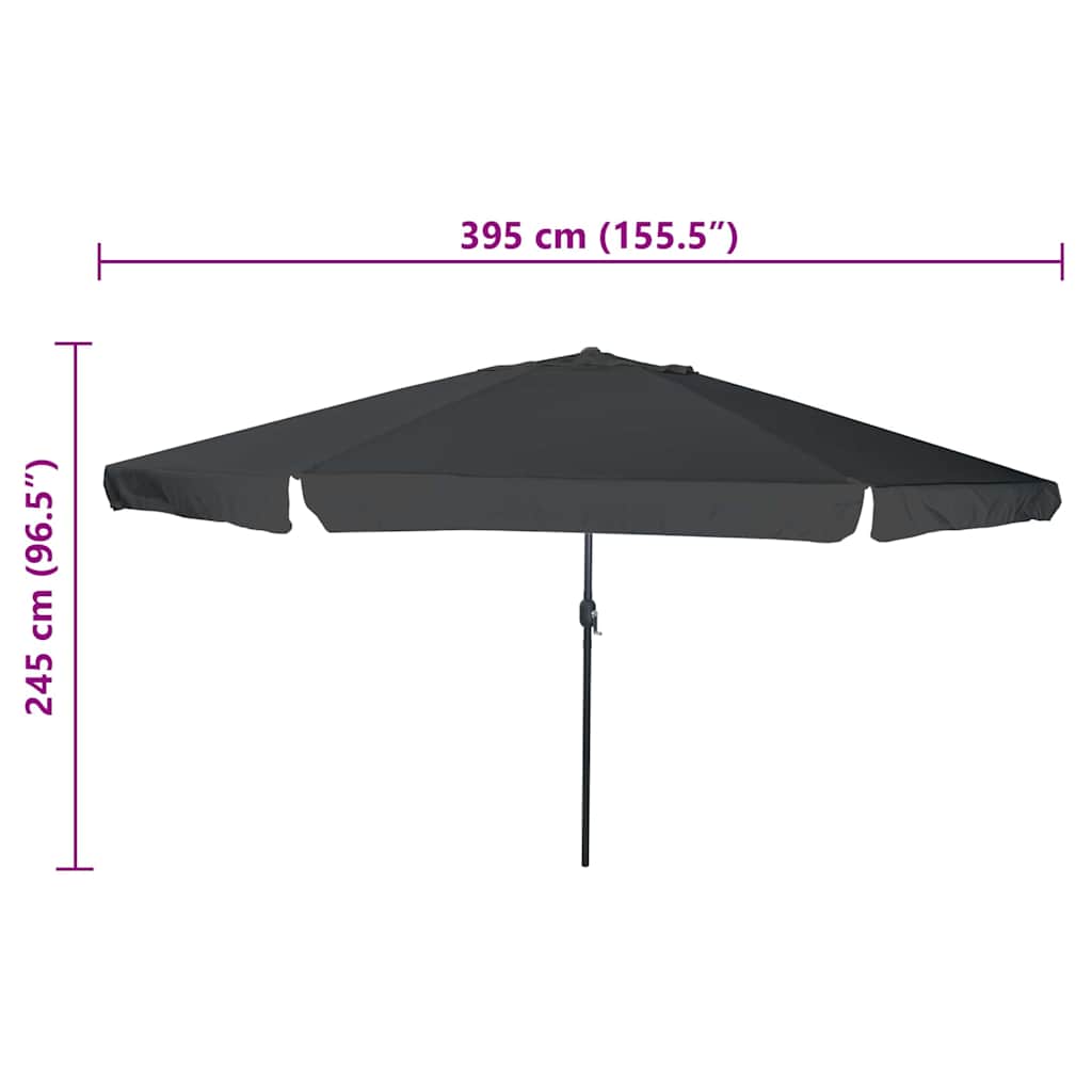 Garten-Sonnenschirm Sand 394 x 394 x 248 cm Polyester und Stahl