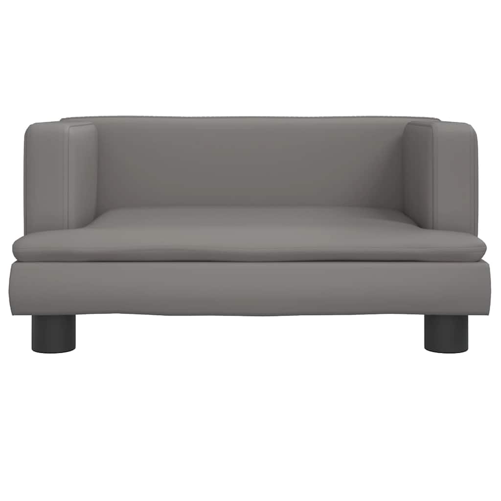 Kindersofa Schwarz 60x40x30 cm Kunstleder