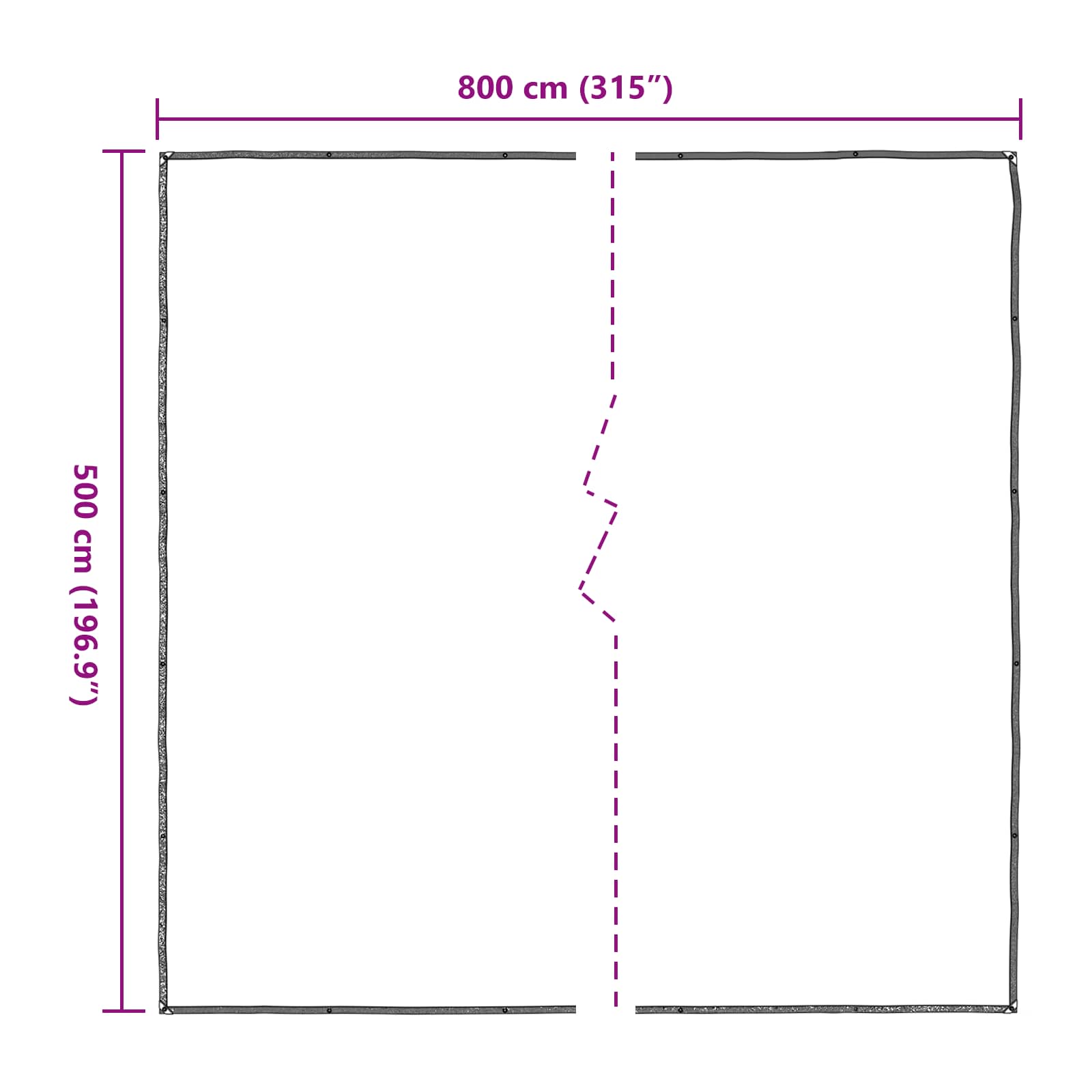 Pflanzenabdeckung mit Ösen 1x3 m Polyethylen
