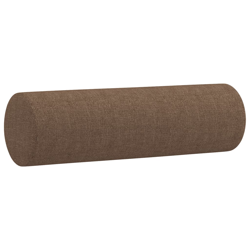 3-tlg. Sofagarnitur mit Kissen Creme Stoff
