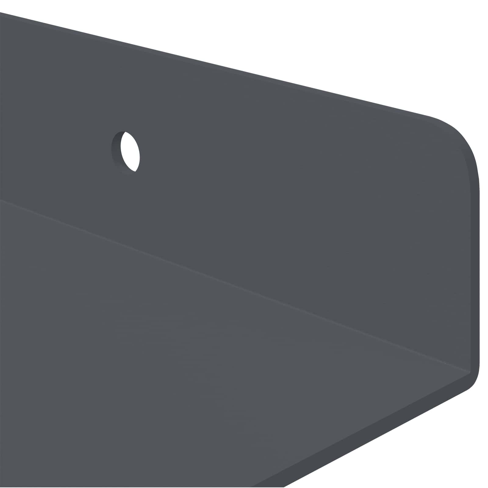 Schwebendes Regal 3 pcs Schwarz 40 x 9 x 2,5 cm Stahl