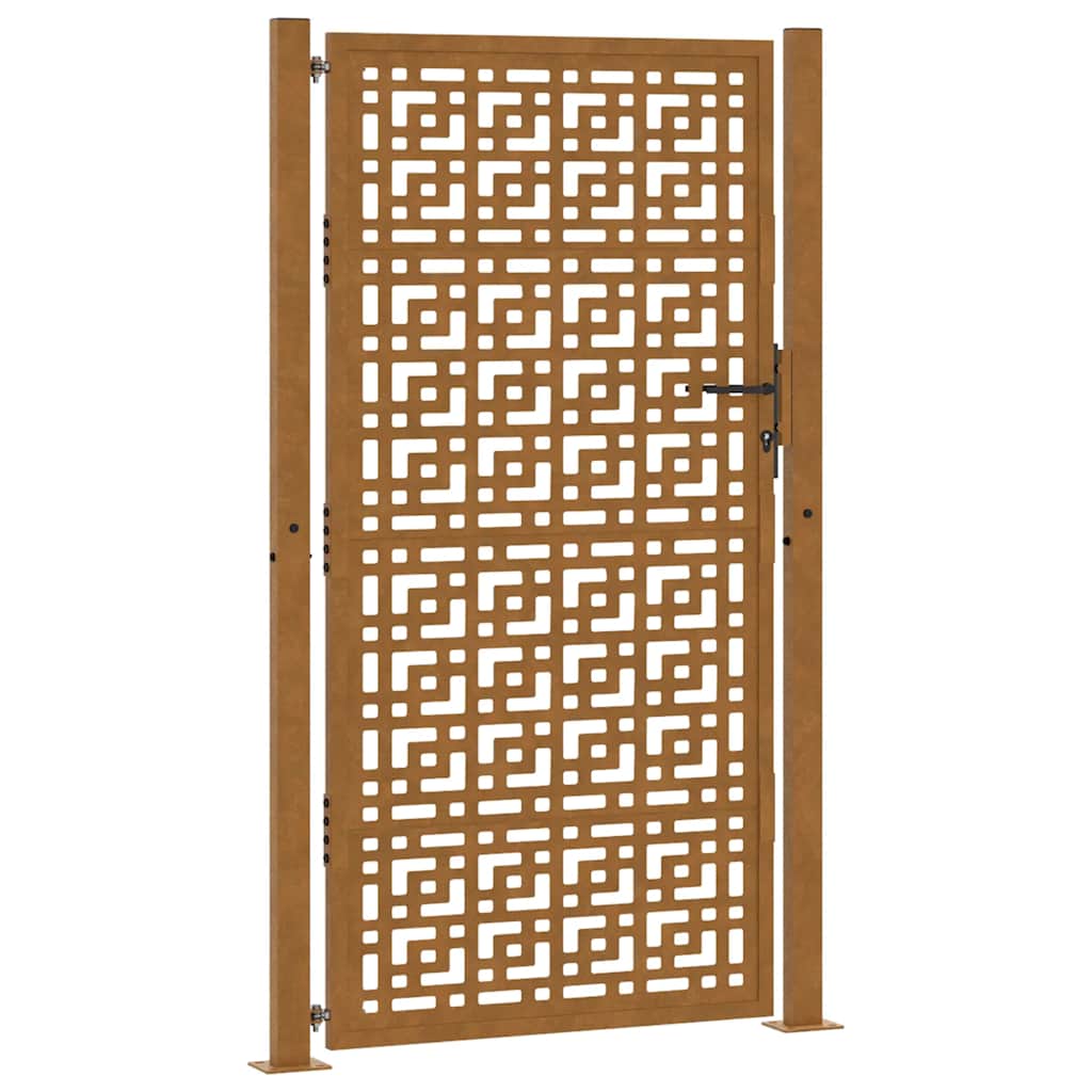 Gartentor Schwarz 100x100 cm Stahl Lichtdesign