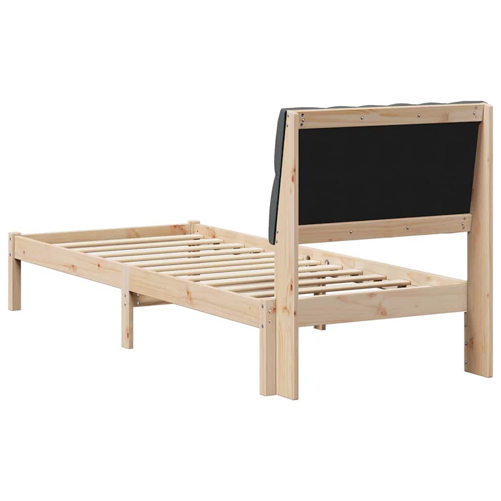 Bettgestell mit gepolstertem Kopfteil Braun 200 x 200 cm