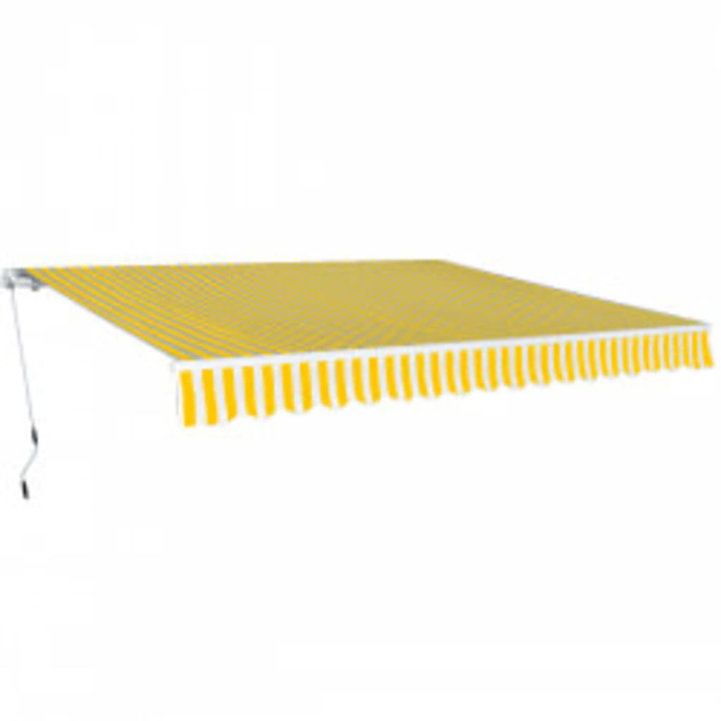 Gelenkarmmarkise 600 cm Blau/Weiß