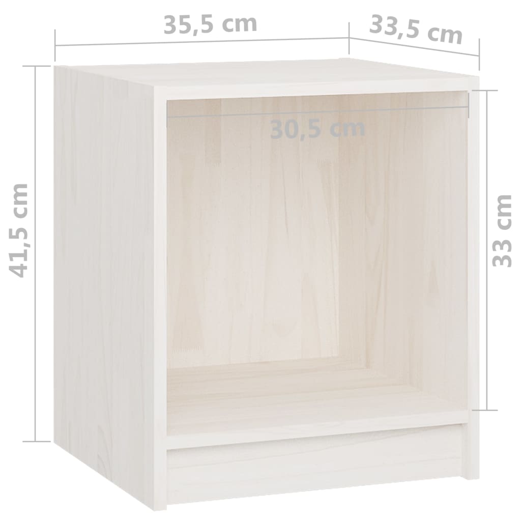 Nachttisch 35,5x33,5x41,5 cm Massivholz Kiefer