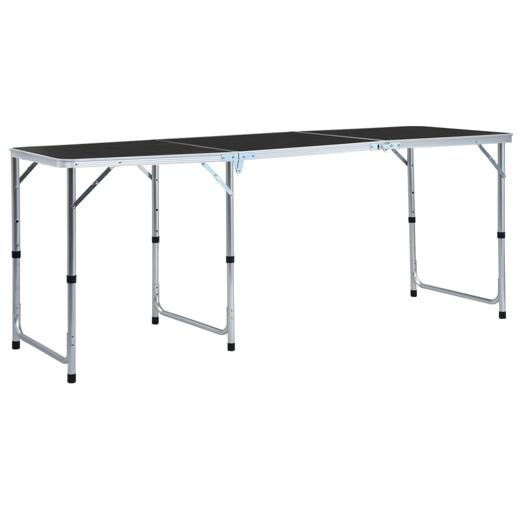 Campingtisch Klappbar Grau Aluminium 120x60 cm