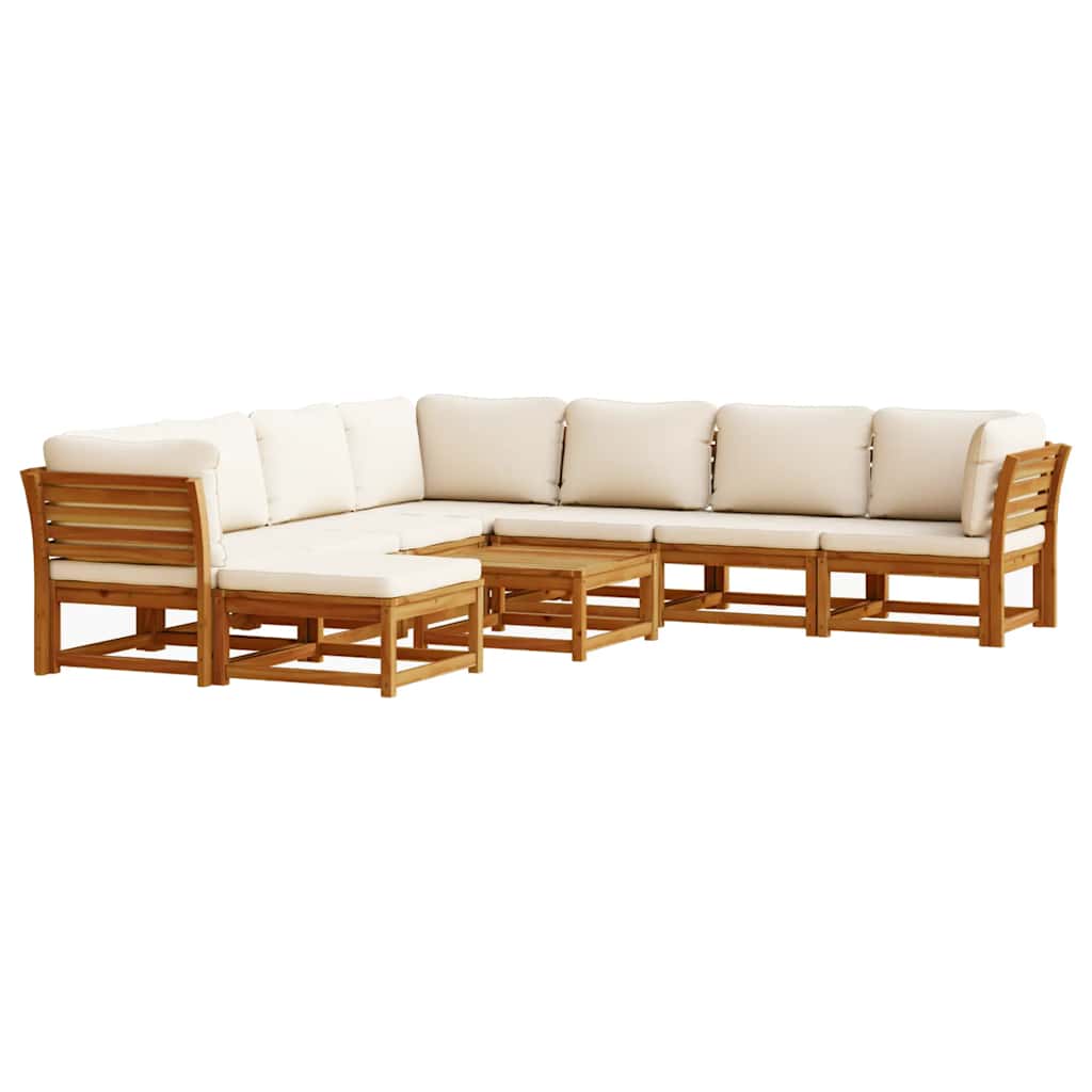4-tlg. Garten-Lounge-Set mit Kissen Massivholz Akazie