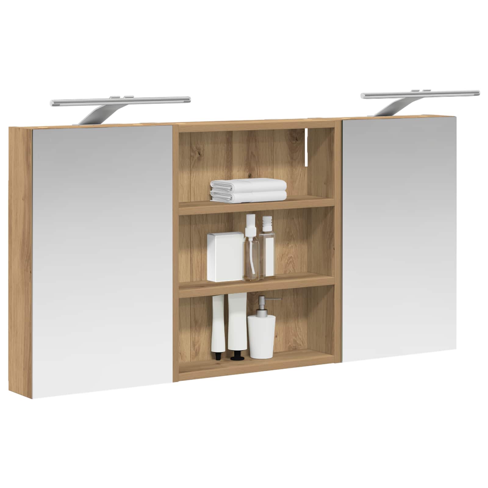 Badezimmerschrank-Set 3 pcs 80 x 10,5 x 50 cm Holzwerkstoff