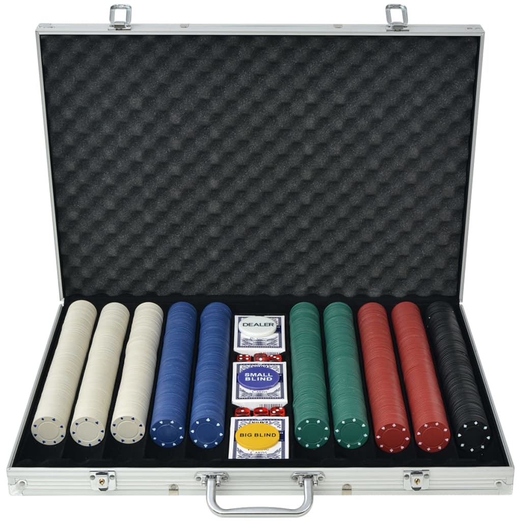 Poker Set mit 500 Chips Aluminium