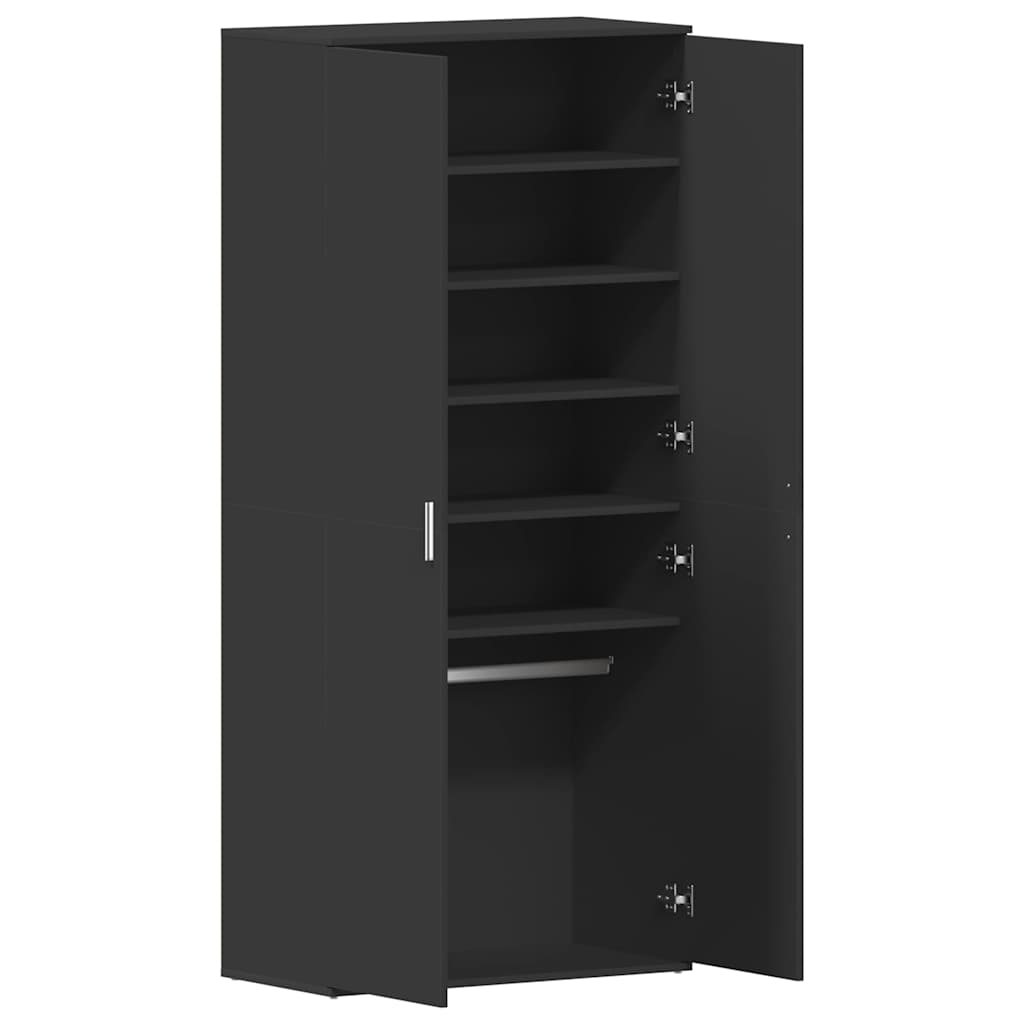 Schuhschrank mit Regal Weiß 80 x 39 x 178 cm Holzwerkstoff