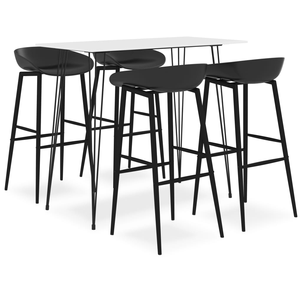 5-tlg. Bar-Set Schwarz und Weiß