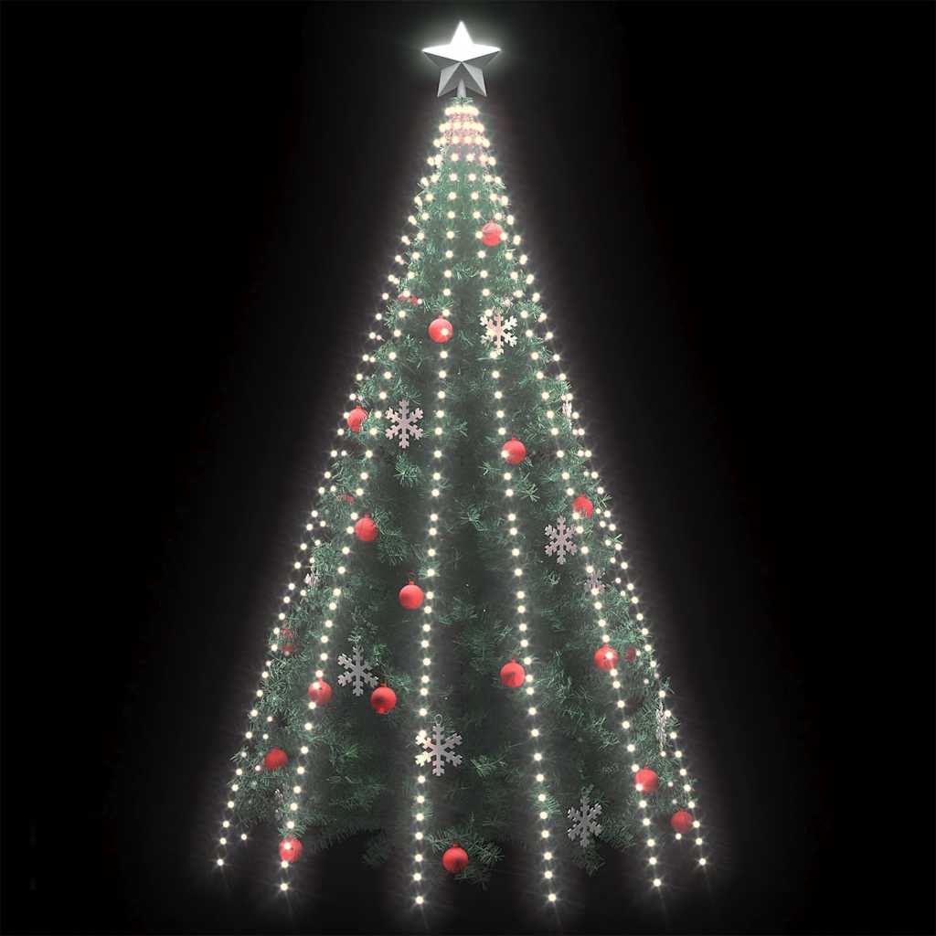 Weihnachtsbaum-Lichternetz mit 180 LEDs Kaltweiß 180 cm