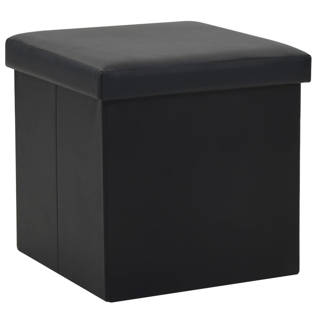 Hocker mit Stauraum Braun PVC