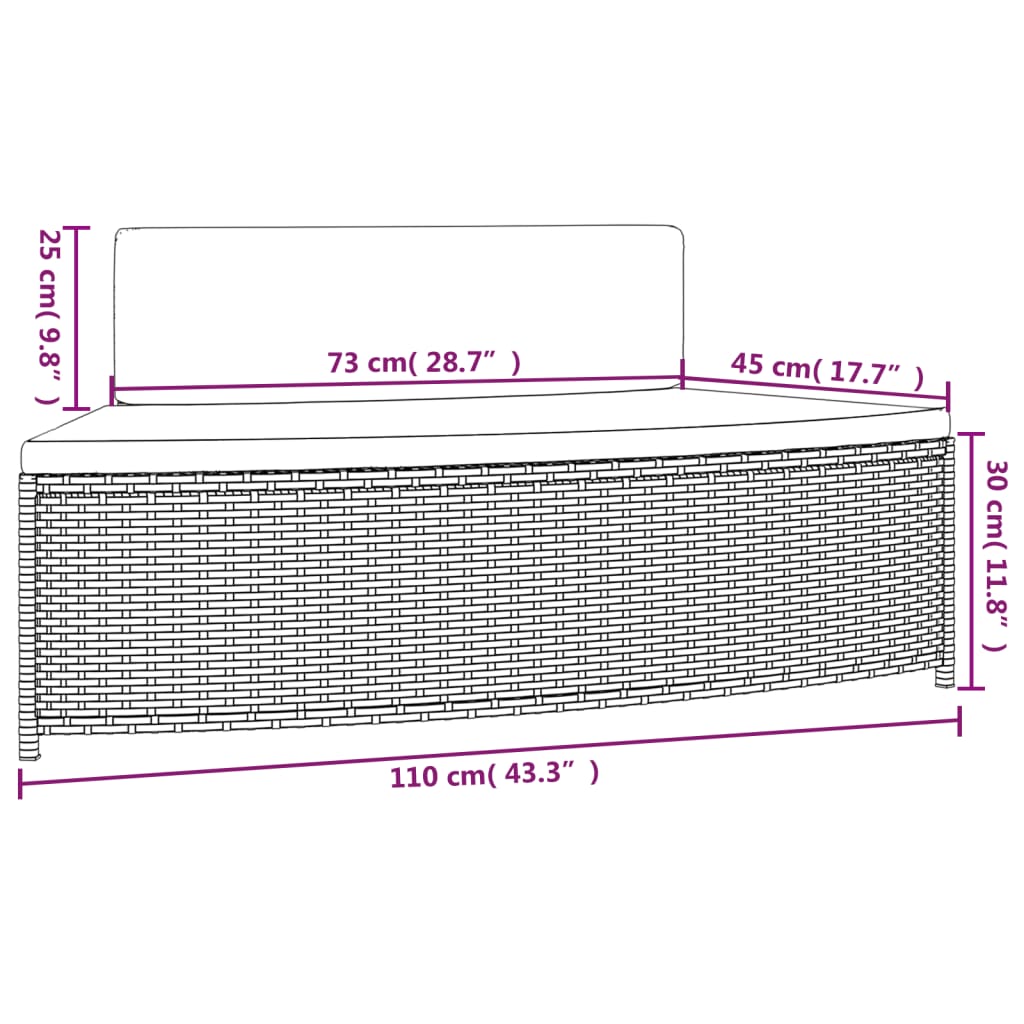 Whirlpool-Umrandung Grau Poly Rattan und Massivholz Akazie