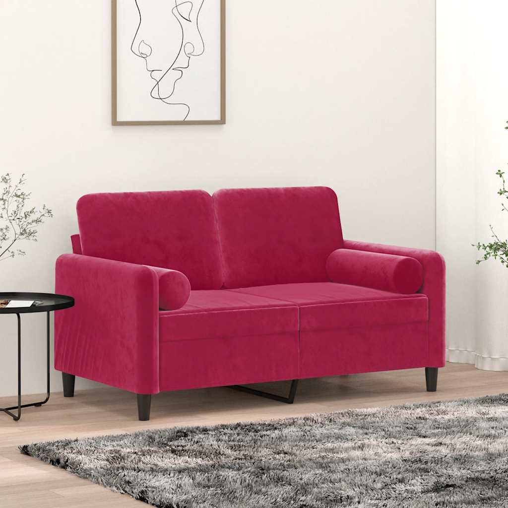 Zierkissen 2 Stk. Hellgrau Ø15x50 cm Samt