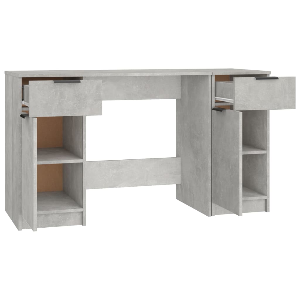 Schreibtisch mit Beistellschrank Weiß Holzwerkstoff