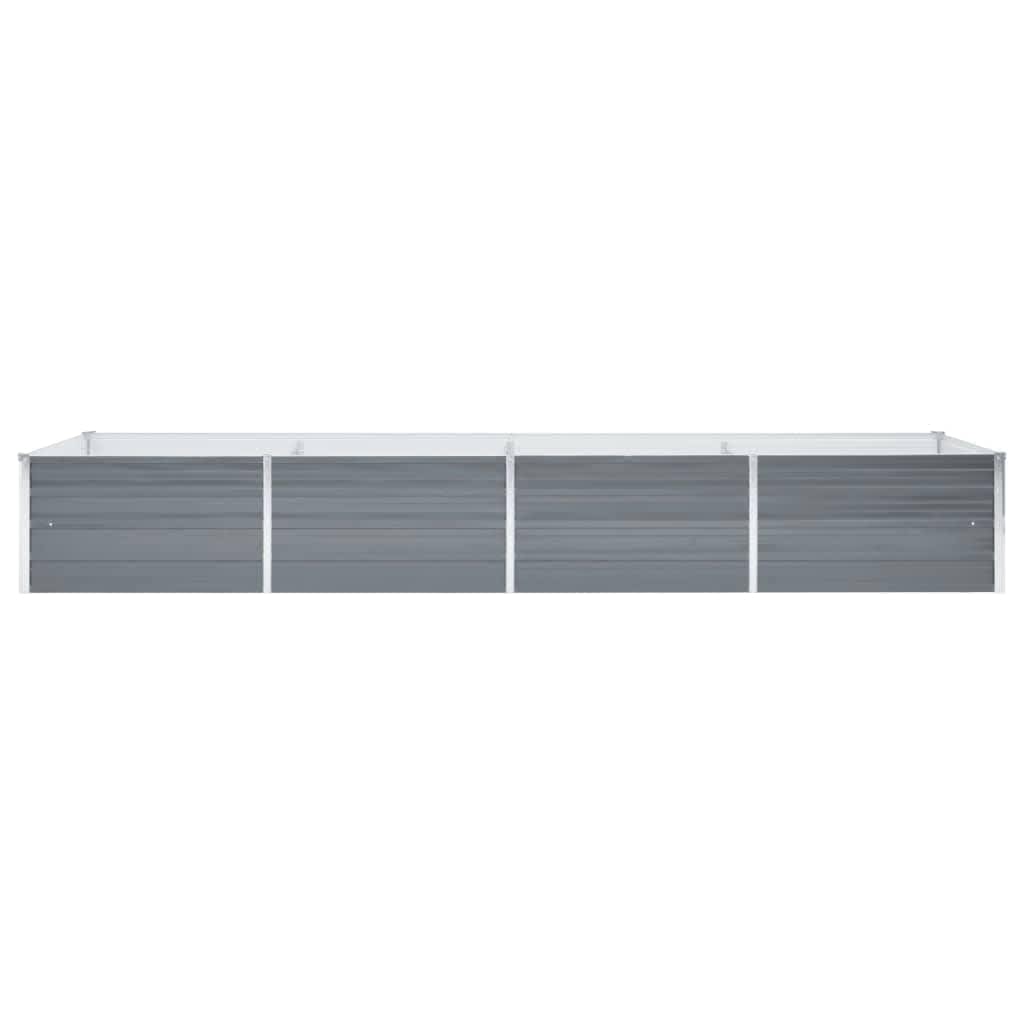 Hochbeet 160 x 80 x 77 cm Verzinkter Stahl Grau