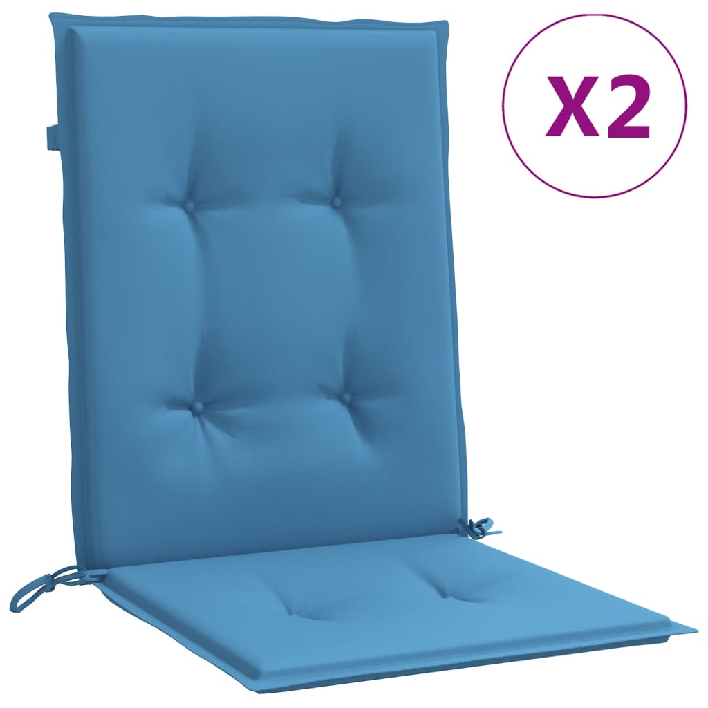 Niedriglehner-Auflagen 2 Stk Melange Anthrazit 100x50x7cm Stoff