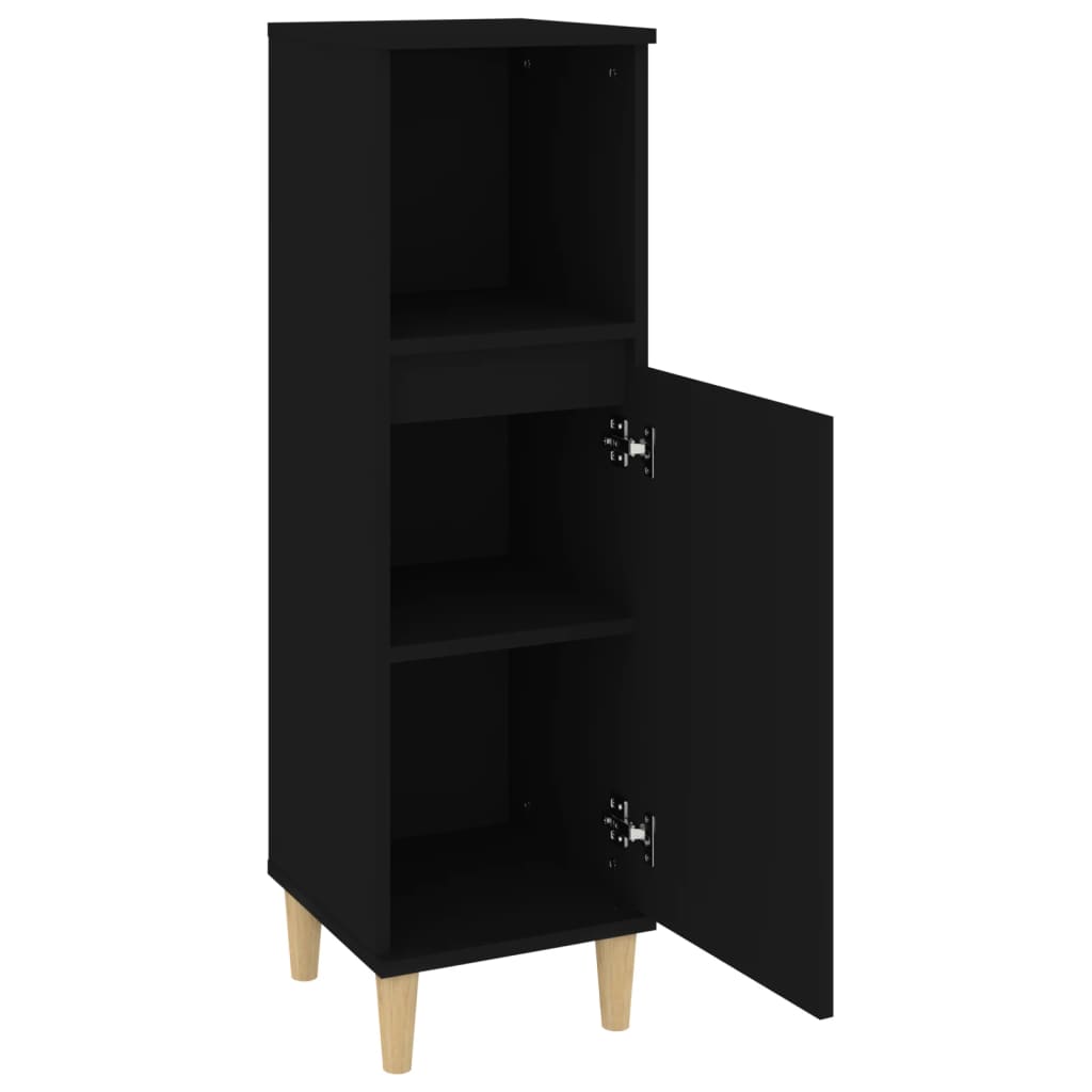 Badschrank Weiß 30x30x100 cm Holzwerkstoff