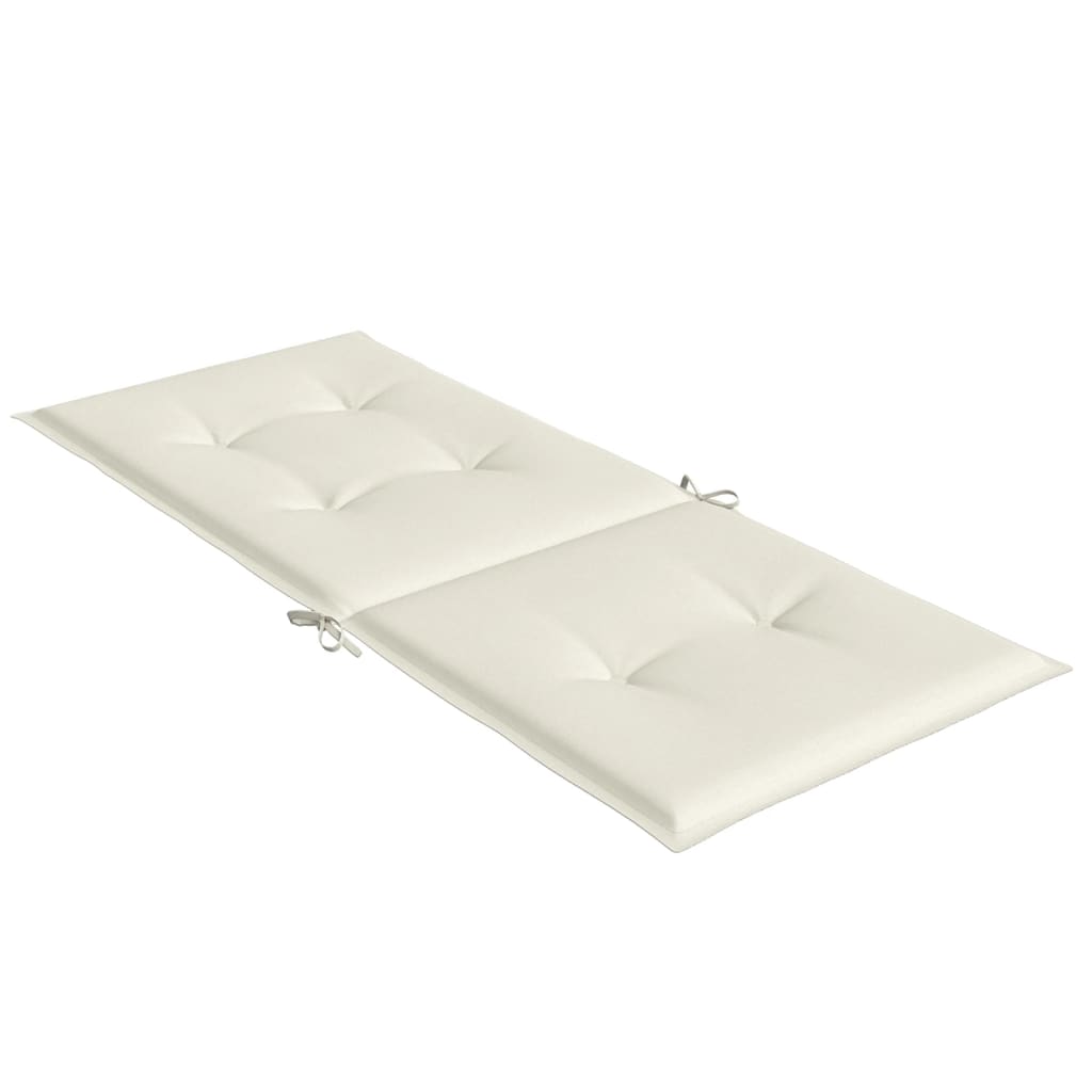 Hochlehner-Auflagen 2 Stk. Melange Anthrazit 120x50x7cm Stoff
