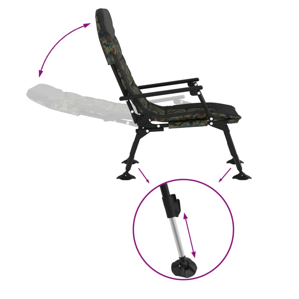 Angelstuhl mit Armlehnen Klappbar Grün