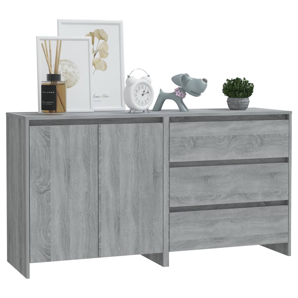 2-tlg. Sideboard Weiß Holzwerkstoff