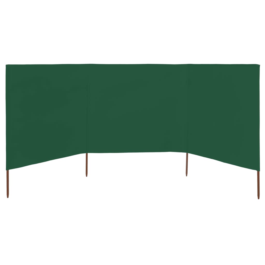 3-teiliges Windschutzgewebe 400 x 120 cm Weiß