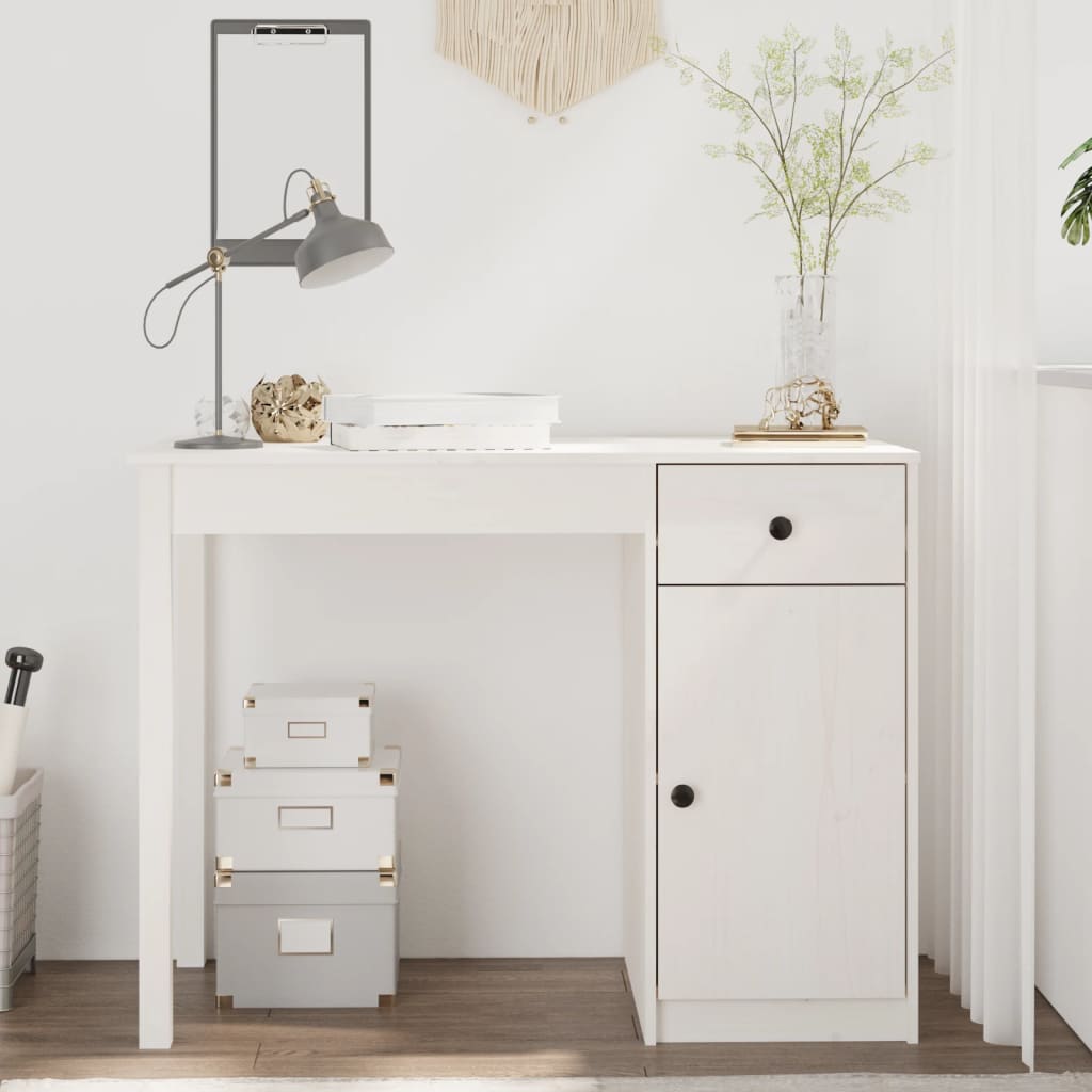 Schreibtisch Wachsbraun 100 x 50 x 74 cm Massives Kiefernholz