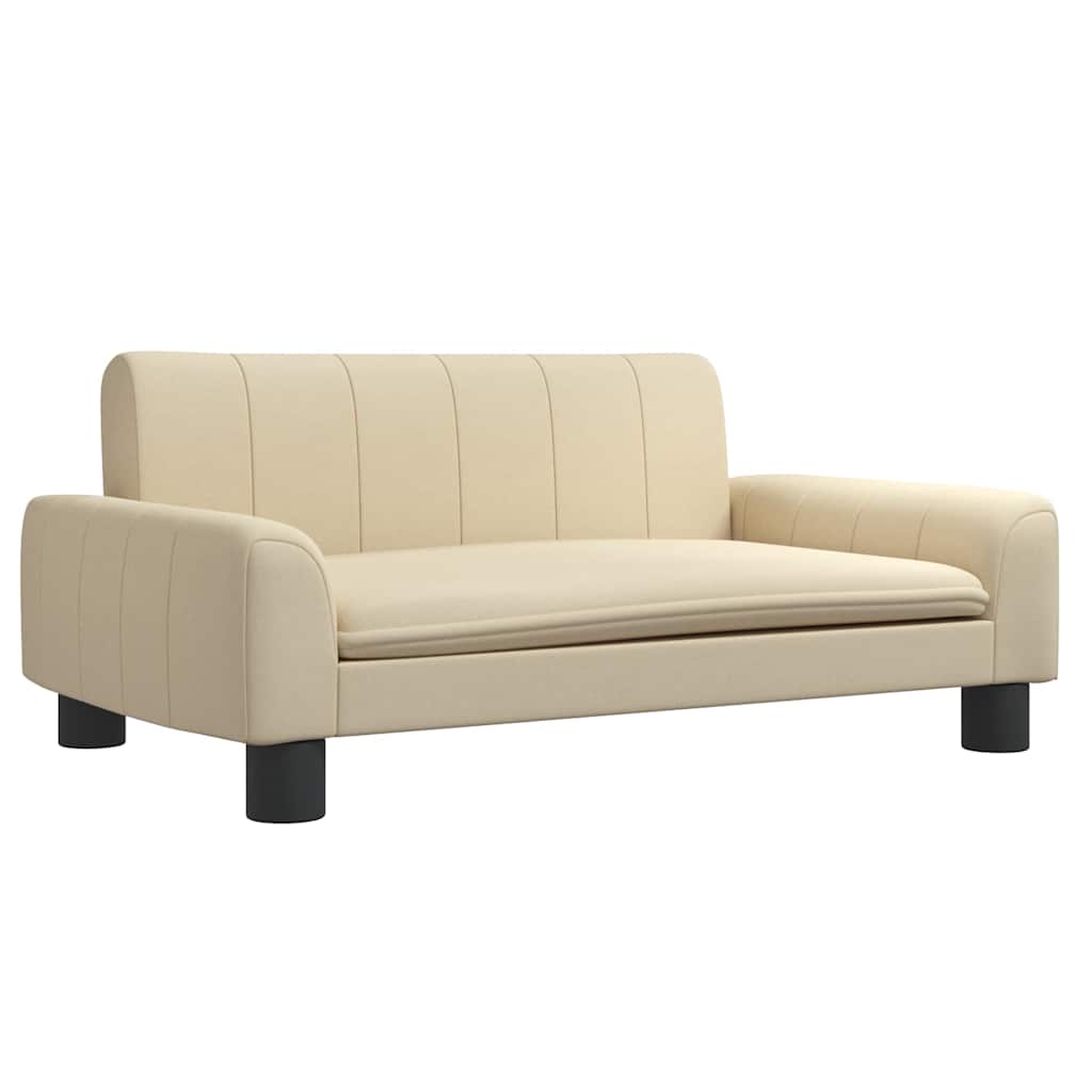 Hundebett Creme 90x53x30 cm Stoff