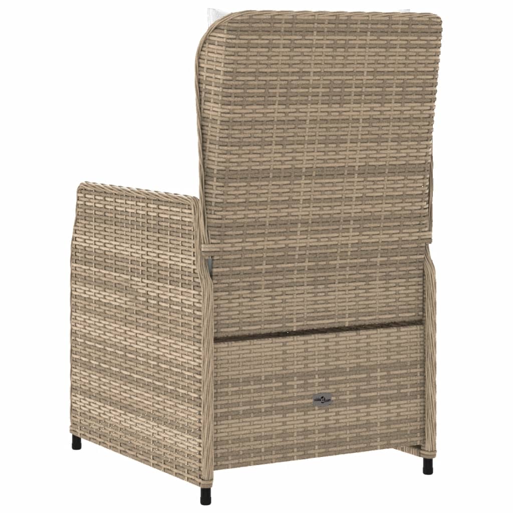 Gartensessel 2 Stk. Verstellbar Schwarz Poly Rattan