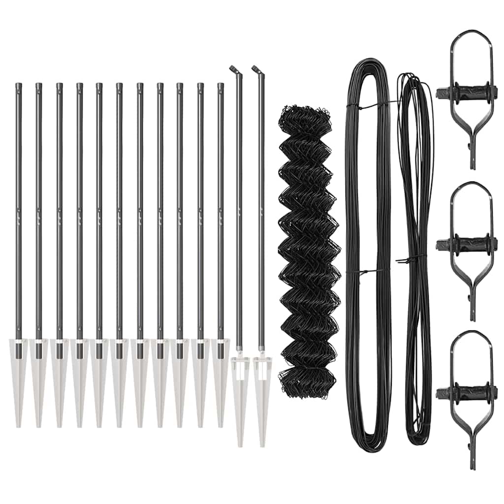 Outdoor Kettenglied-Zaun Erdfixierung 10 x 0,4 m Grün Netz