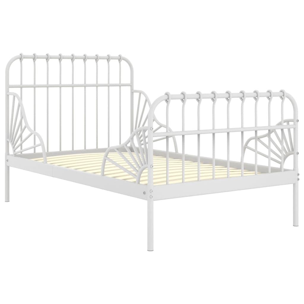 Ausziehbett Schwarz Metall 80x130/200 cm